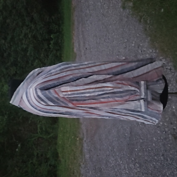 Unique Spectrum Stripe Casual Button Up - Picture 5 of 6